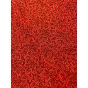 DAISY KINGDOM #1112 Tone on Tone All Over BTHY Tiny Burgundy Poinsettia Fabric